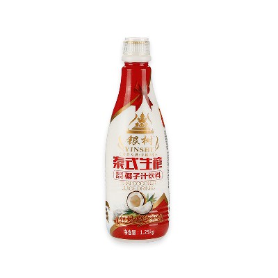 源頭廠家批發銀樹鮮榨系列清新口感椰子汁 6瓶裝1.25L濃郁椰子汁